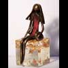 L'attente Sidrale, Bronze, Resin and Mixed Media, H 13 cm